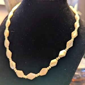 🐚 Mother of Pearl MOP shells diamond shape 8" necklace Beachy Surfer